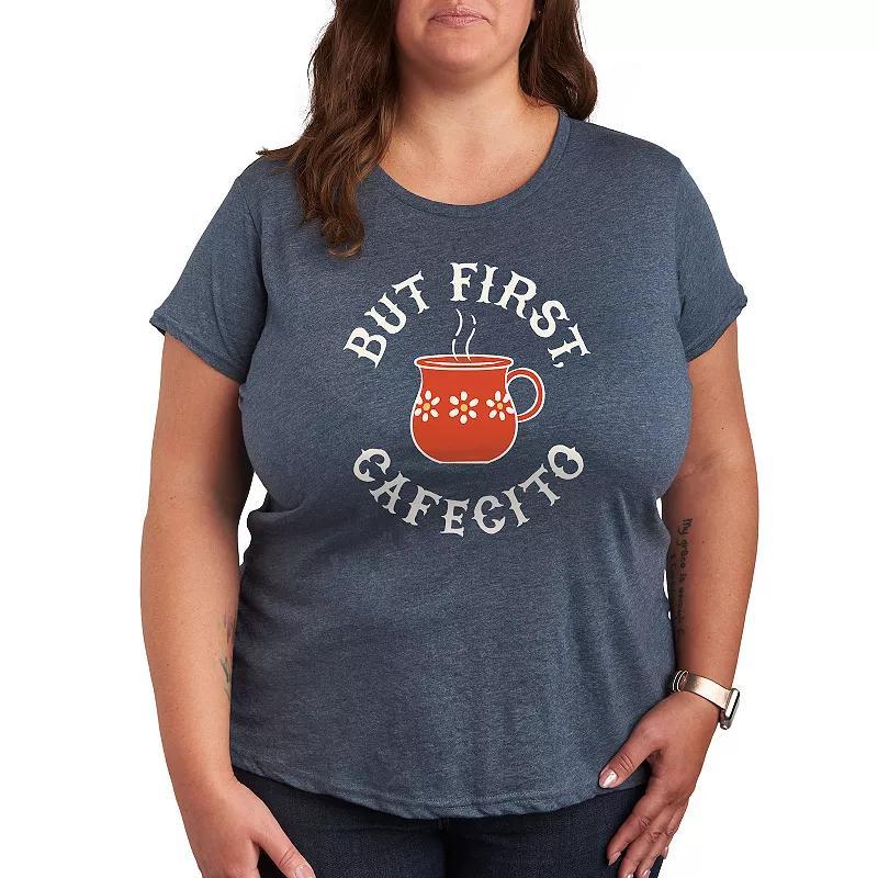 Plus The Lake Is Calling Graphic Tee, Womens Grey Blue Product Image