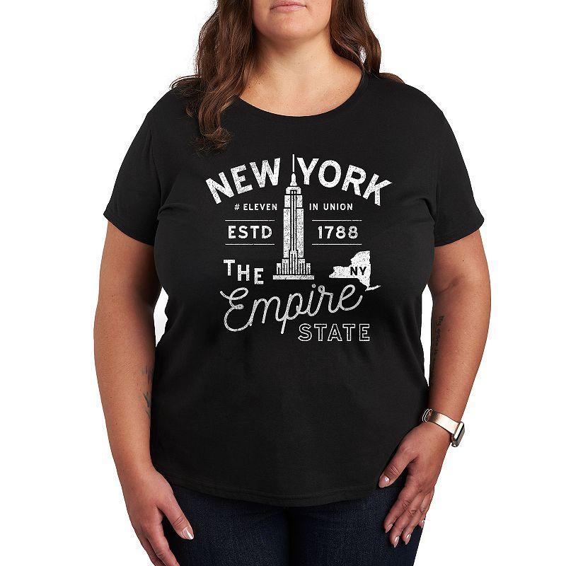 Women's New York Empire State Graphic Tee, Size: Small, Black Product Image