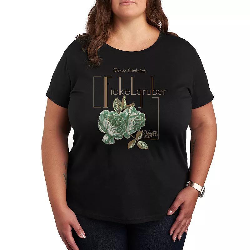 Plus Wonka Shop Logo Fickelgruber Graphic Tee, Womens Product Image