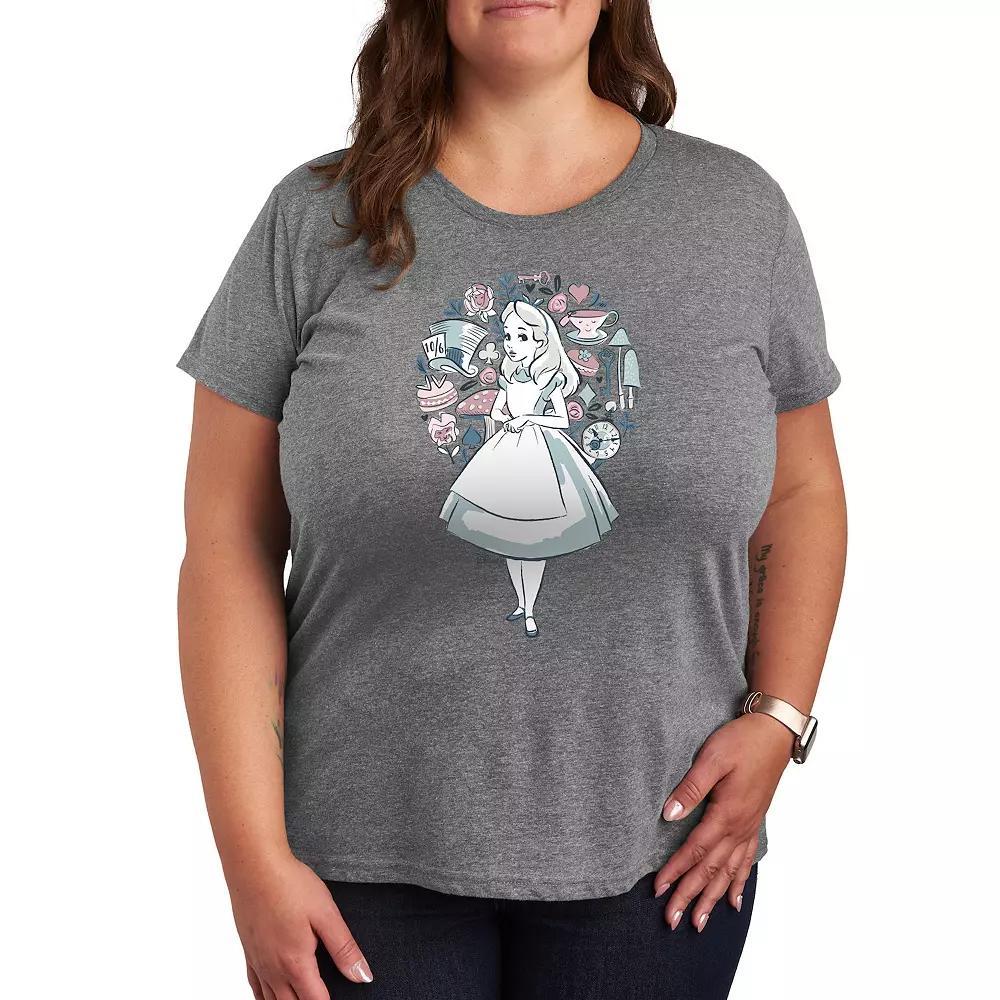 Plus Peanuts Snoopy & Woodstock Eggcellent Graphic Tee, Womens Grey Gray Product Image