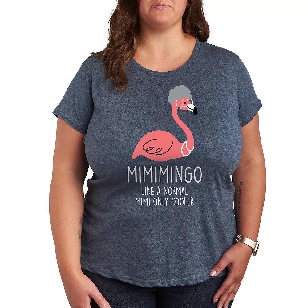 Plus Mimimingo Graphic Tee, Women's, Size: 2XL, Grey Blue Product Image