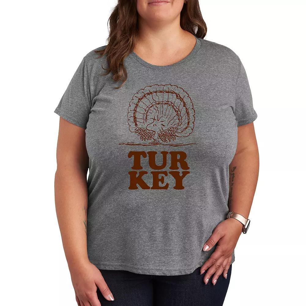 Plus Peanuts Woodstock Turkey Graphic Tee, Womens Product Image