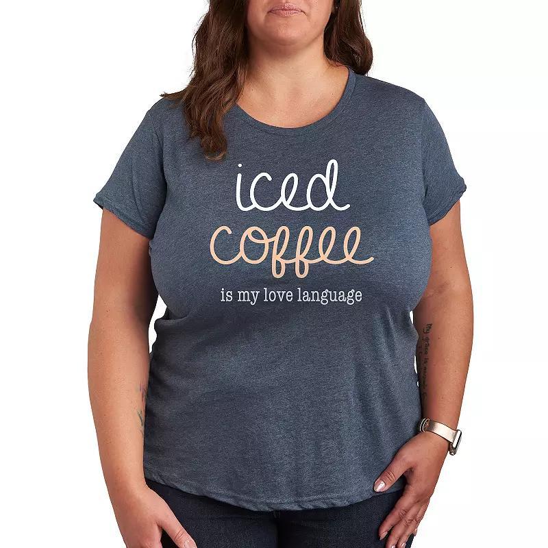 Plus Sleep All Day Nurse All Night Graphic Tee, Womens Grey Blue Product Image