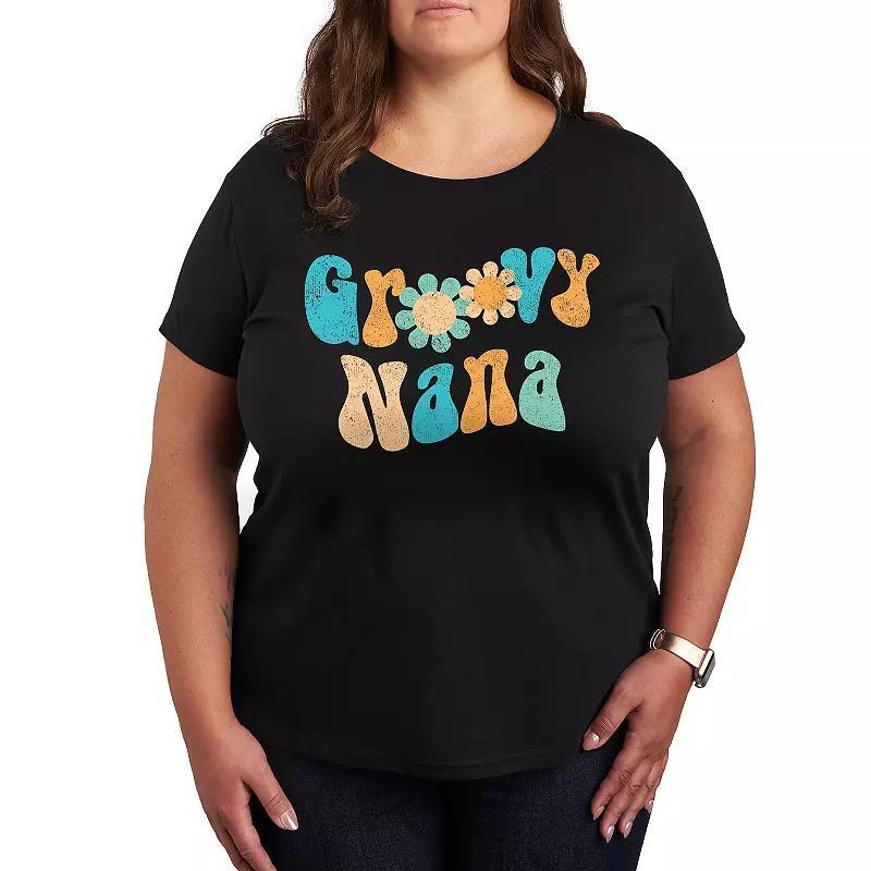 Plus Groovy Nana Graphic Tee, Womens Product Image