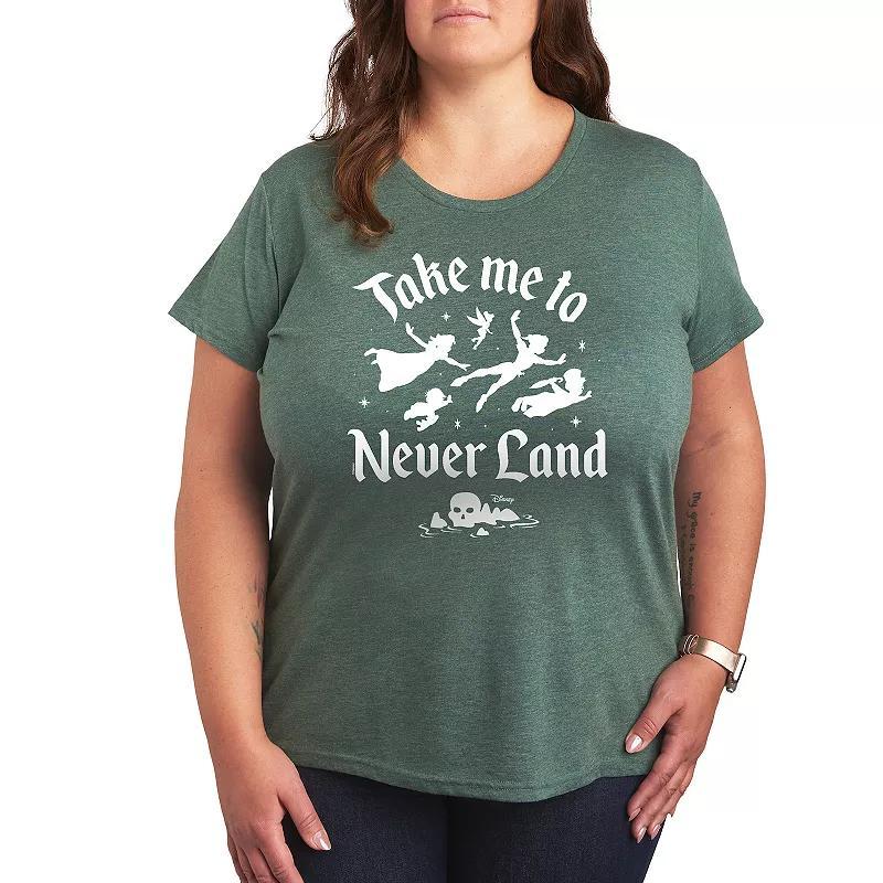 Disneys Peter Pan Plus Take Me To Never Land Graphic Tee, Womens Product Image
