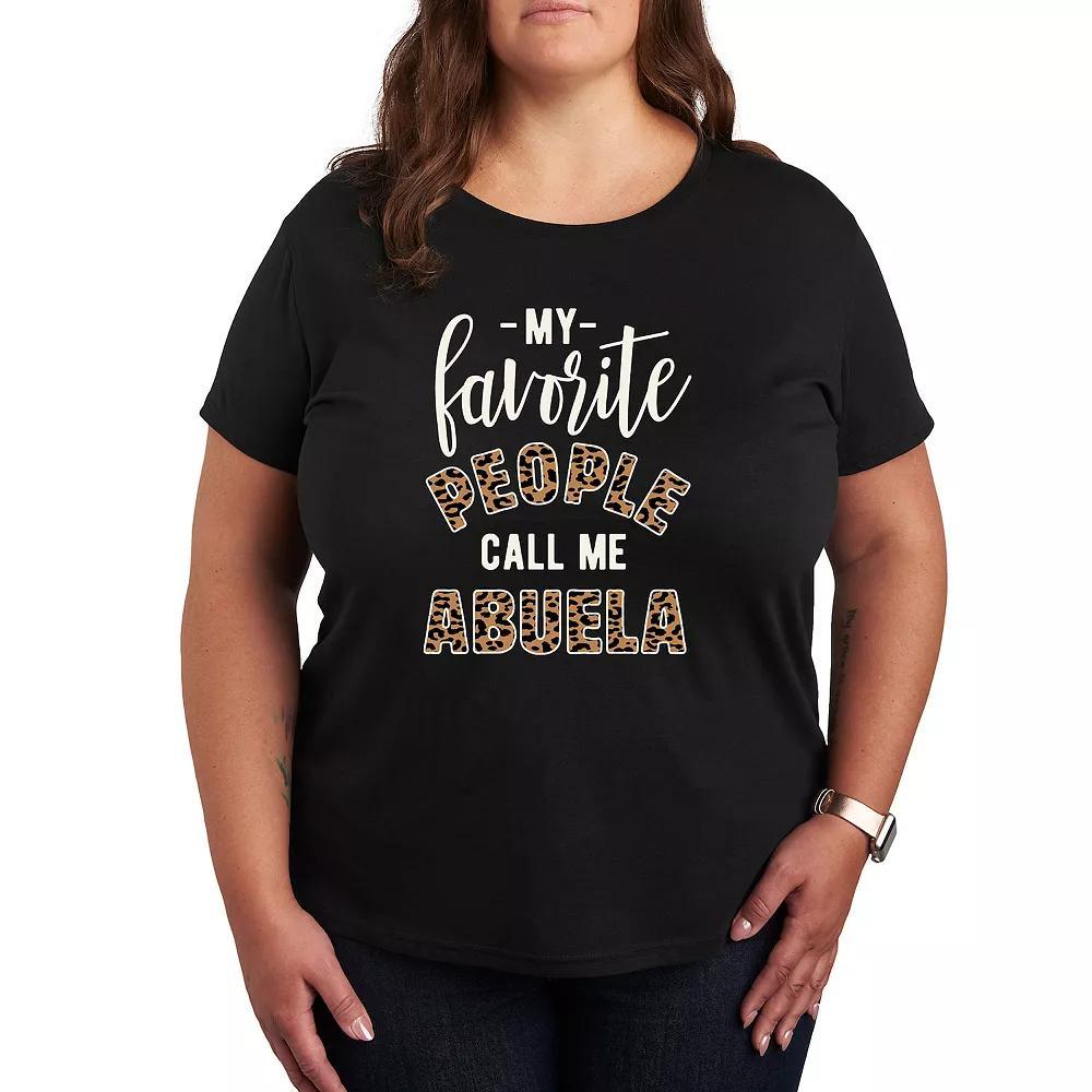 Plus Favorite People Abuela Graphic Tee, Women's, Size: XL, Black Product Image