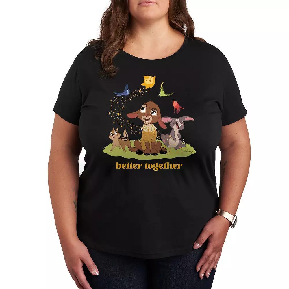 Disneys Wish Plus Better Together Graphic Tee, Womens Product Image
