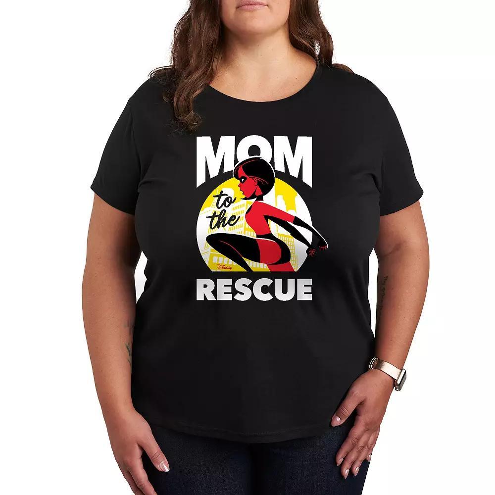 Disney / Pixars The Incredibles Plus Mom Rescue Graphic Tee, Womens Blue Product Image