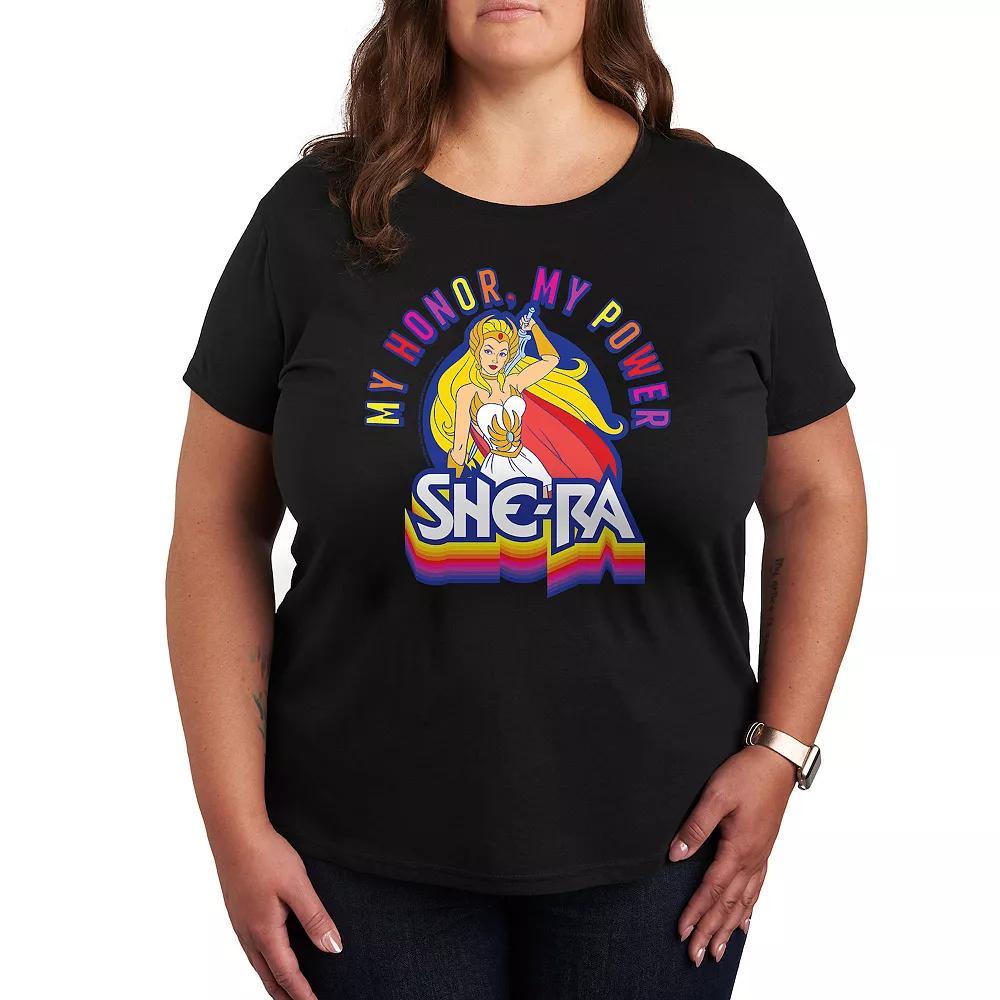 Plus She-Ra My Honor My Power Graphic Tee, Womens Grey Gray Product Image