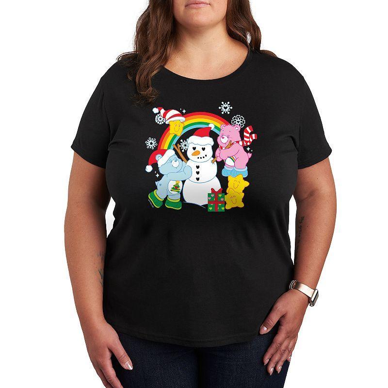 Plus Care Bears Sleep My Valentine Graphic Tee, Womens Grey Royal Blue Product Image