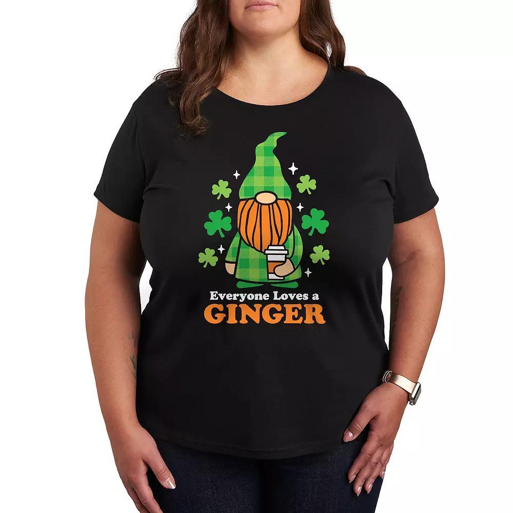 Plus Everyone Loves a Ginger Gnome Graphic Tee, Womens Product Image