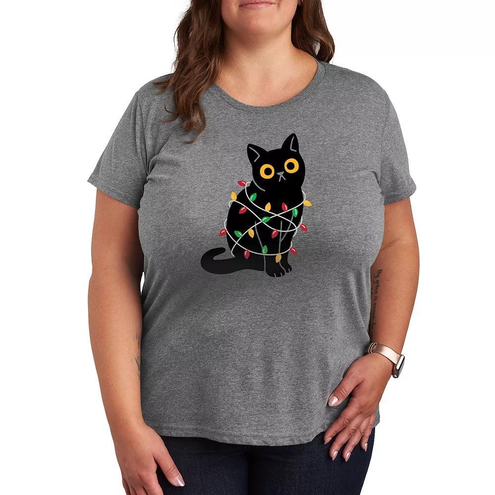 Plus Pete the Cat Top O The Mornin Leprechaun Graphic Tee, Womens Grey Gray Product Image