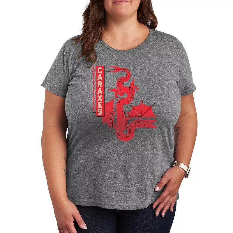 Plus Swallowtail Butterfly Graphic Tee, Womens Grey Gray Product Image