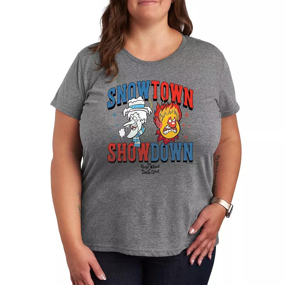 Plus Size Coca-Cola Cherry Can Bow Graphic Tee, Womens Grey Gray Product Image