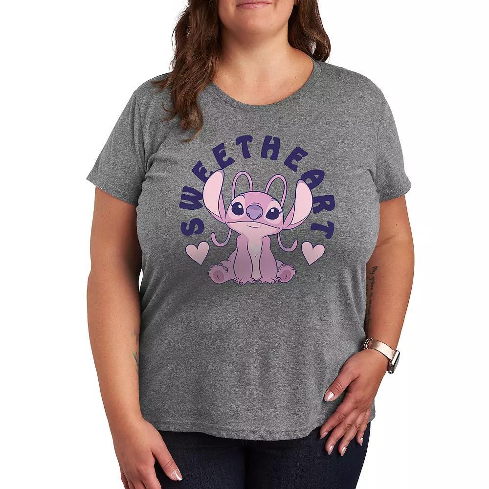 Disneys Lilo & Stitch Angel Plus Sweetheart Graphic Tee, Womens Product Image