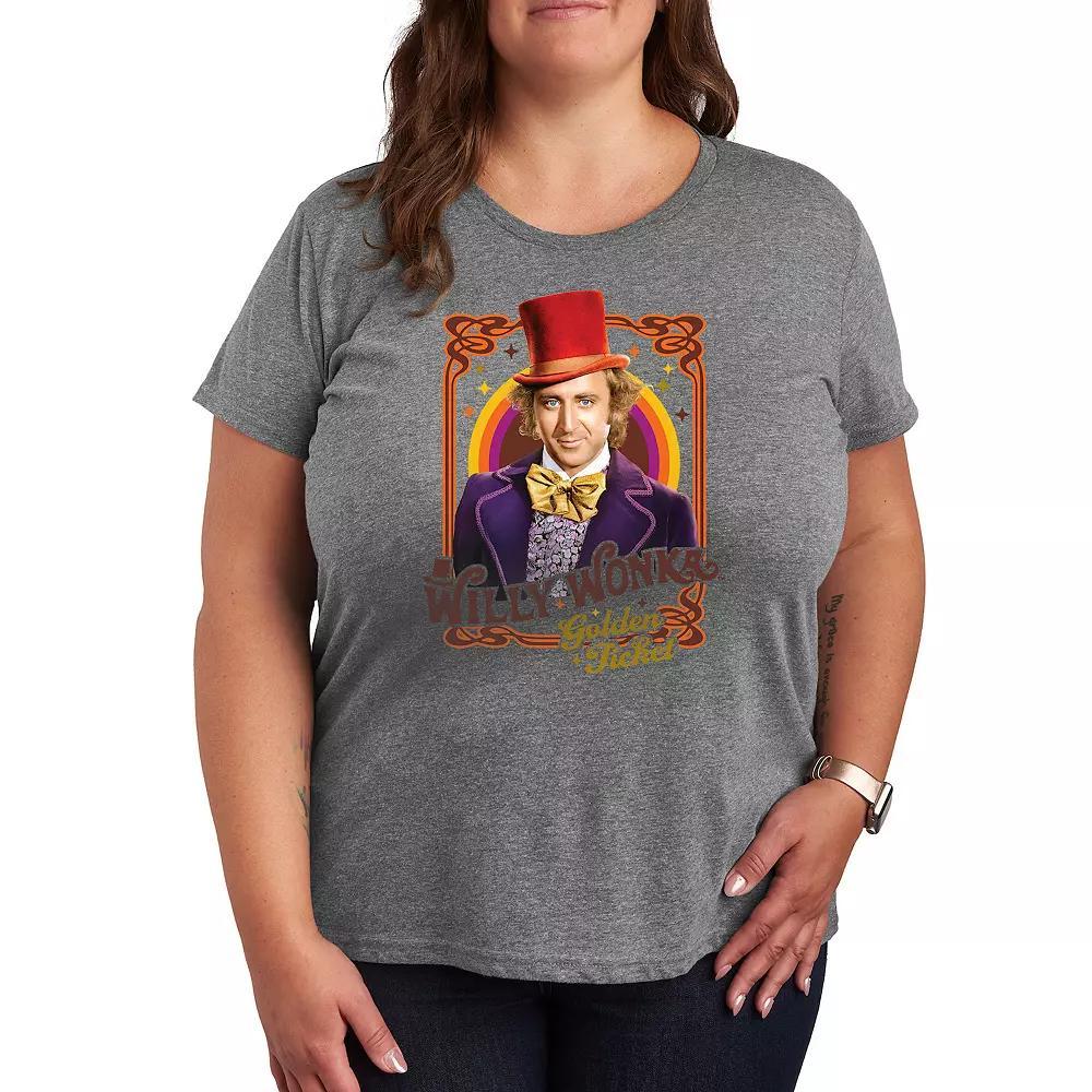 Plus Willy Wonka and the Chocolate Factory Willy Wonka Frame Graphic Tee, Womens Product Image