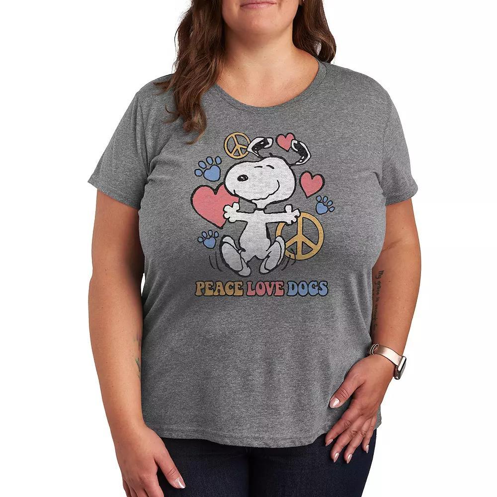Plus Spread Kindness Like Wildflowers Graphic Tee, Womens Grey Gray Product Image
