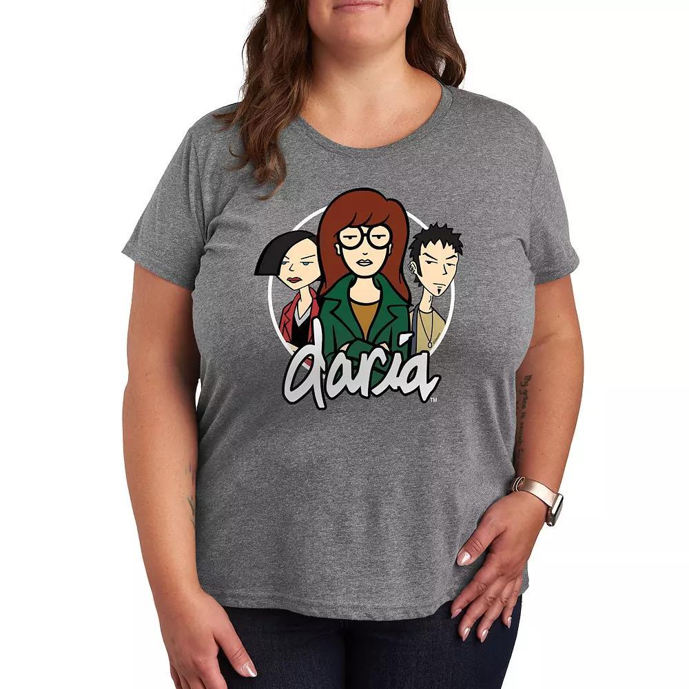 Plus Music Takes Me Places Graphic Tee, Womens Grey Gray Product Image