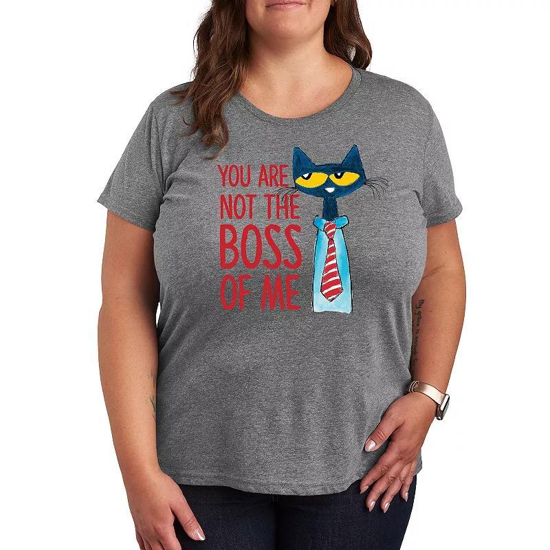 Plus Pete the Cat Top O The Mornin Leprechaun Graphic Tee, Womens Grey Gray Product Image