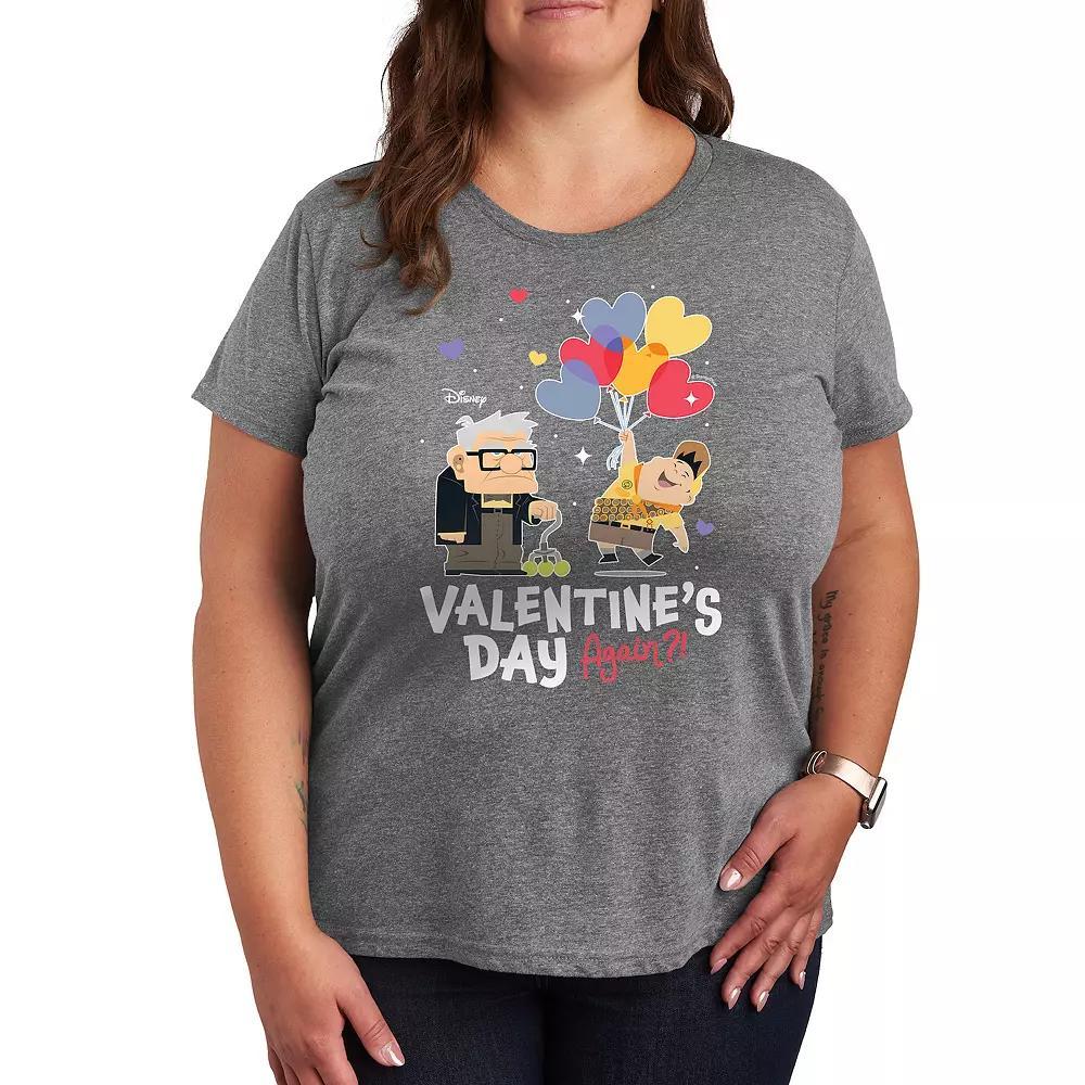 Plus Lucky Cat Grid Graphic Tee, Womens Grey Gray Product Image