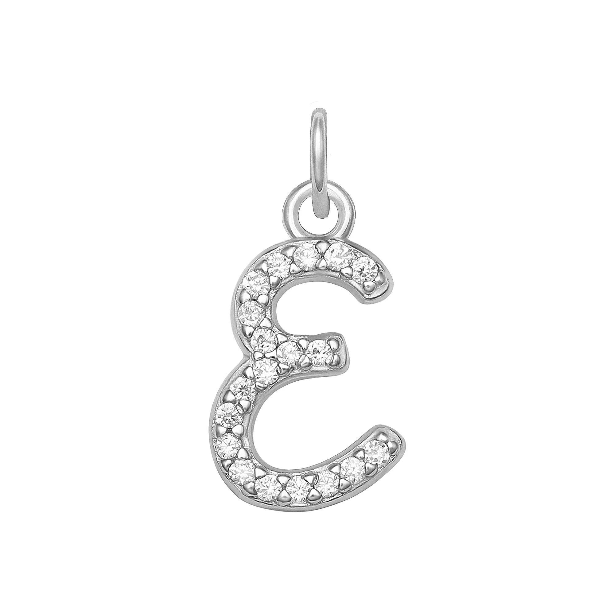 LC Lauren Conrad Sterling Silver Cubic Zirconia Initial Charm, Womens, Gold Tone O Product Image