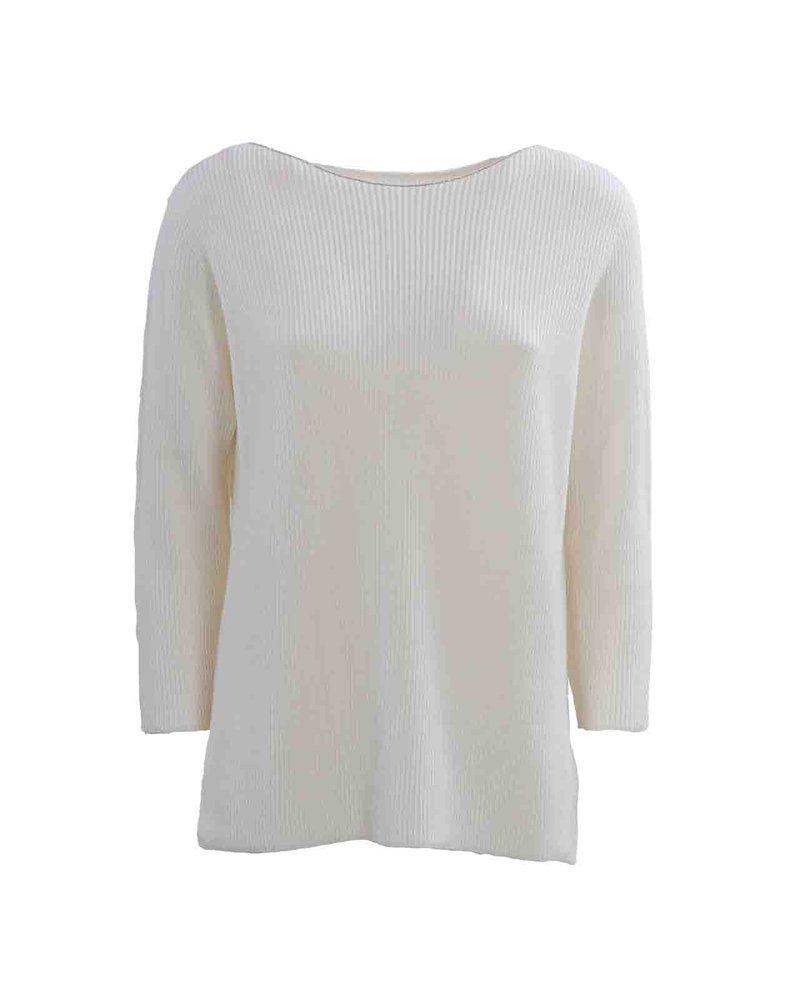 FABIANA FILIPPI Ribbed Jumper In White Product Image