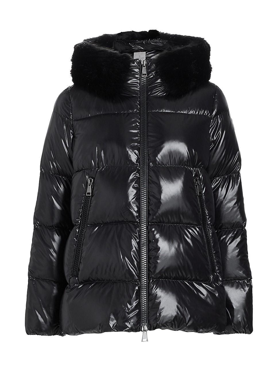 Womens Laiche Down Faux Fur-Trim Parka Product Image
