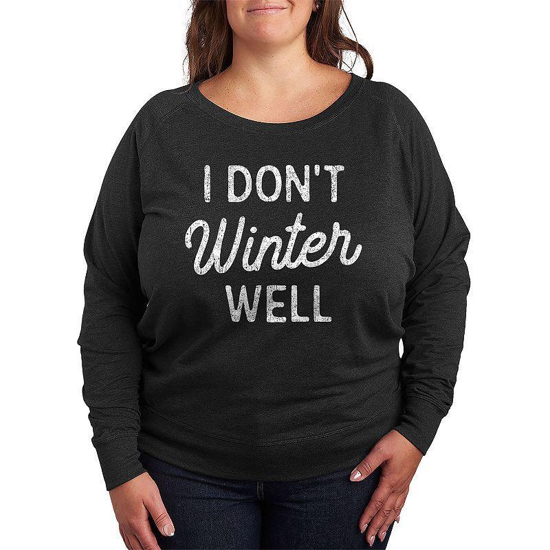 Plus Size Cupids Brewing Co Long Sleeve Graphic Tee, Womens Grey Maroon Product Image