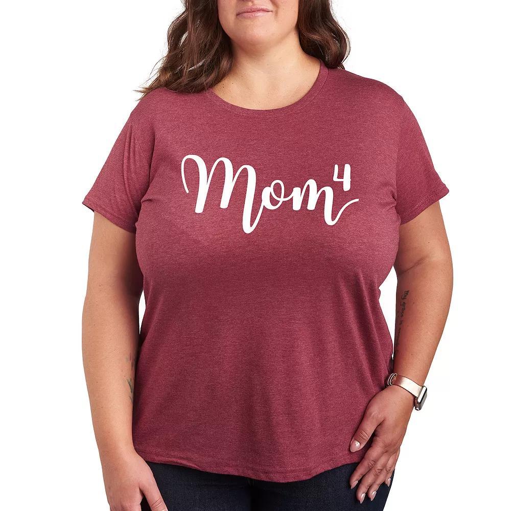 Plus Heart Trees Graphic Tee, Womens Grey Blue Product Image