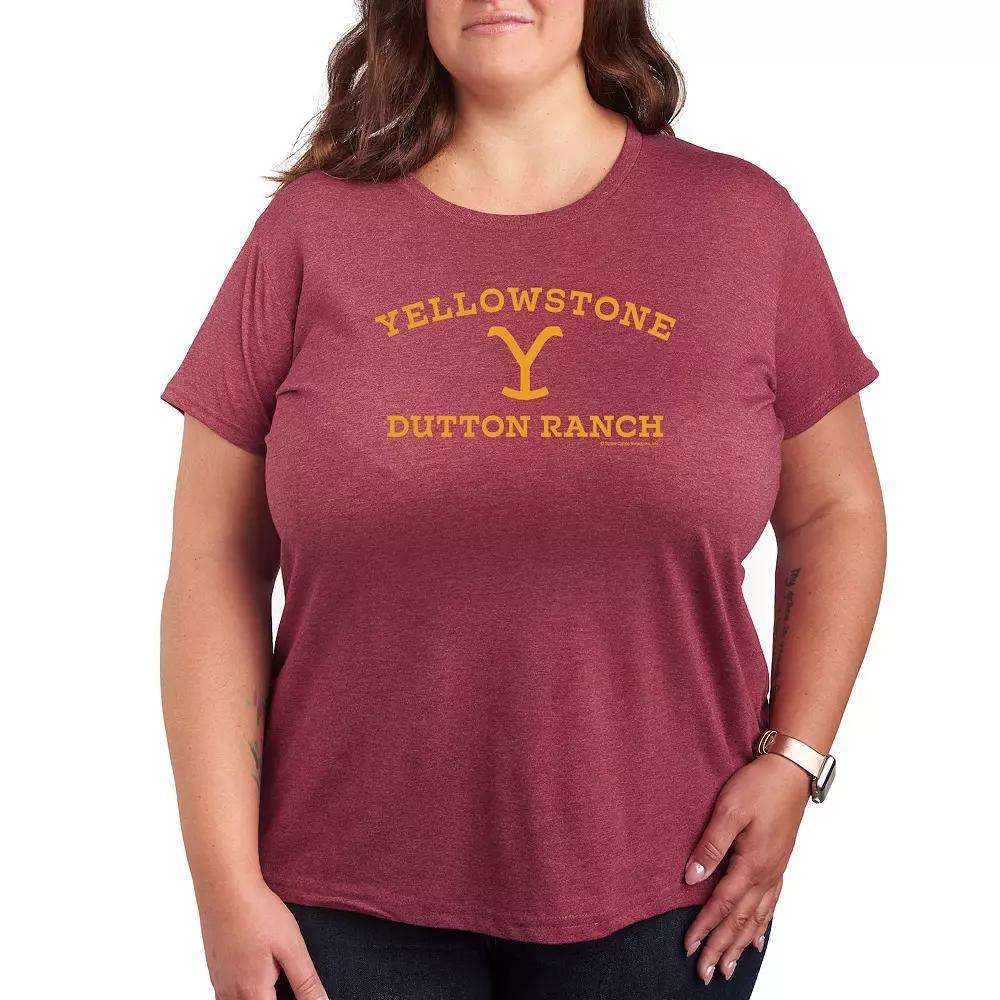 Plus The Lake Is Calling Graphic Tee, Womens Grey Dark Red Product Image