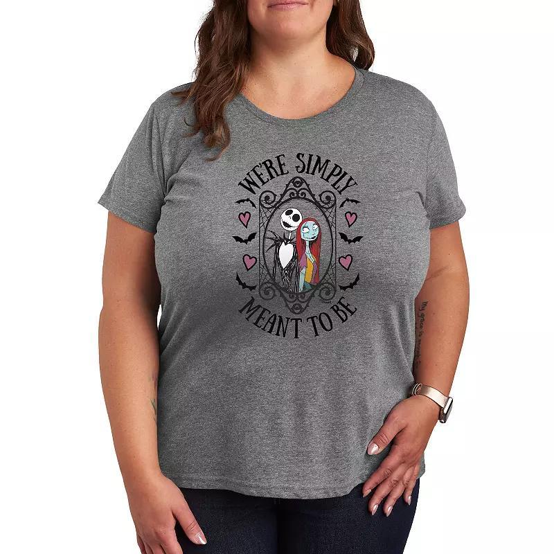Disneys Nightmare Before Christmas Plus Meant To Be Graphic Tee, Womens Product Image