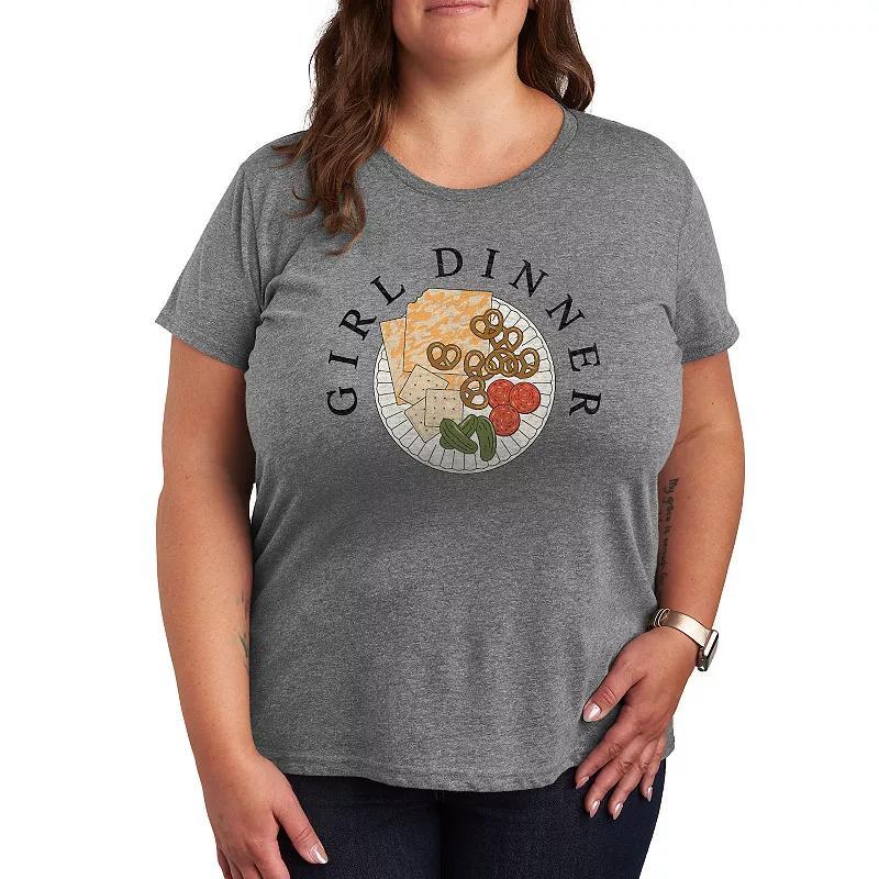 Plus Pete The Cat Meow Graphic Tee, Womens Grey Gray Product Image