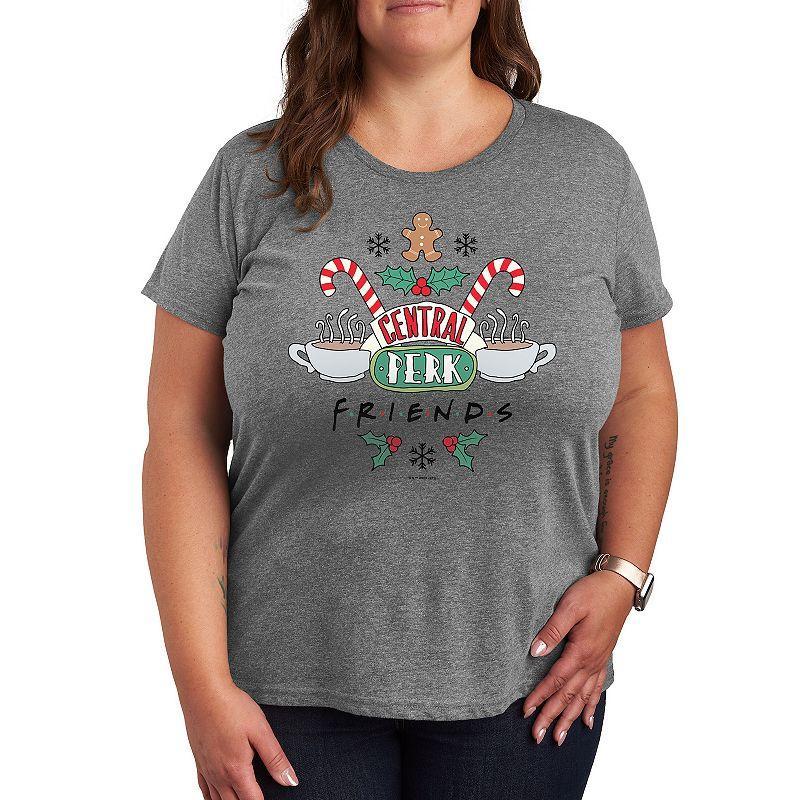 Plus Wizard of Oz Dorothy Rainbow Graphic Tee, Womens Grey Gray Product Image