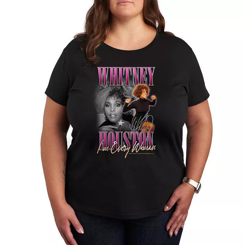 Plus Whitney Houston Every Woman Graphic Tee, Womens Product Image