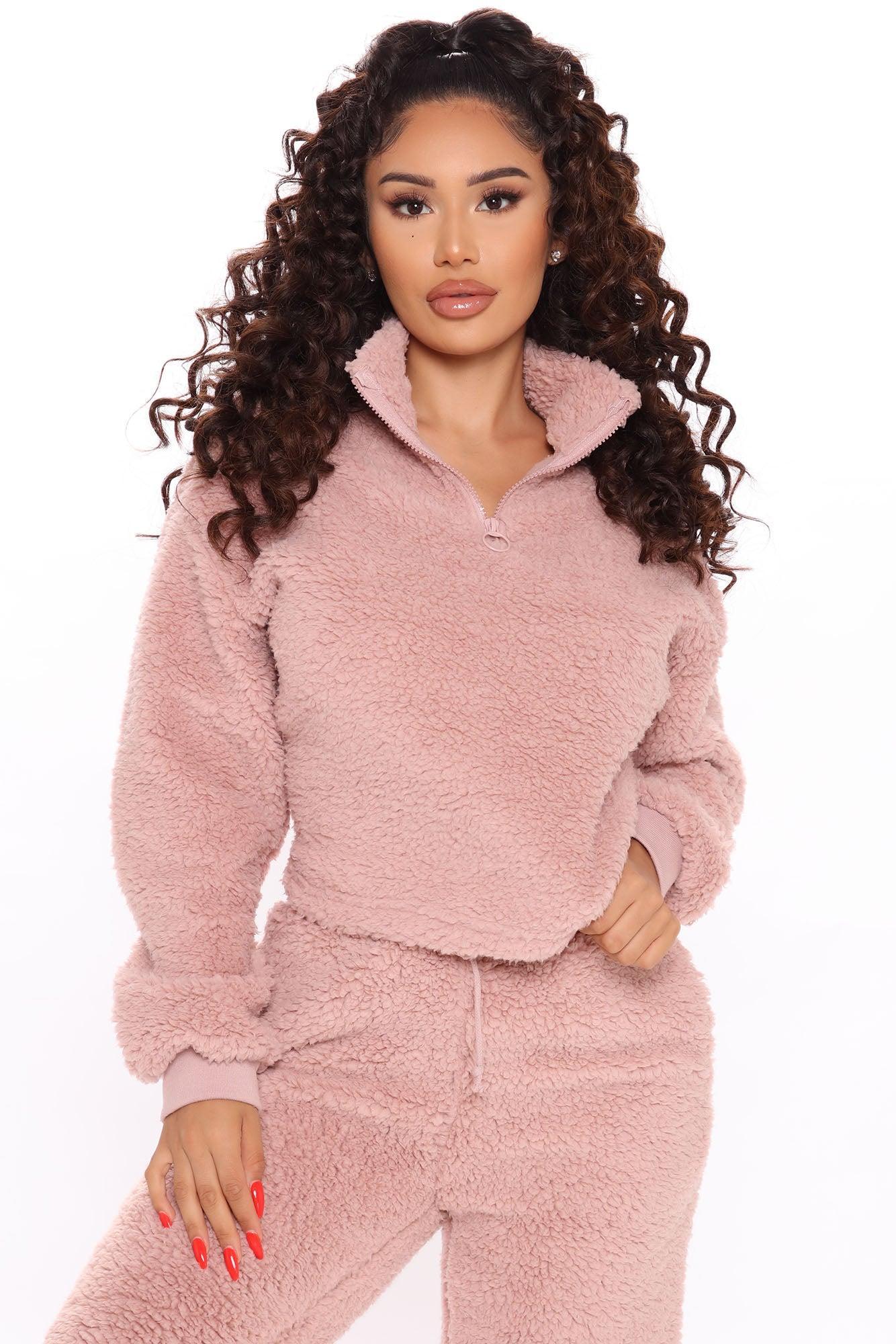 Cuddle Time Cozy Pant Set - Mauve Product Image