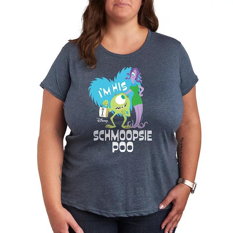 Disney / Pixars Monsters Inc. Plus Schmoopsie Poo Graphic Tee, Womens Grey Blue Product Image