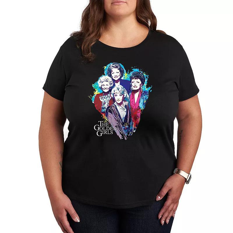 Plus Golden Girls Paint Splatter Graphic Tee, Womens Product Image