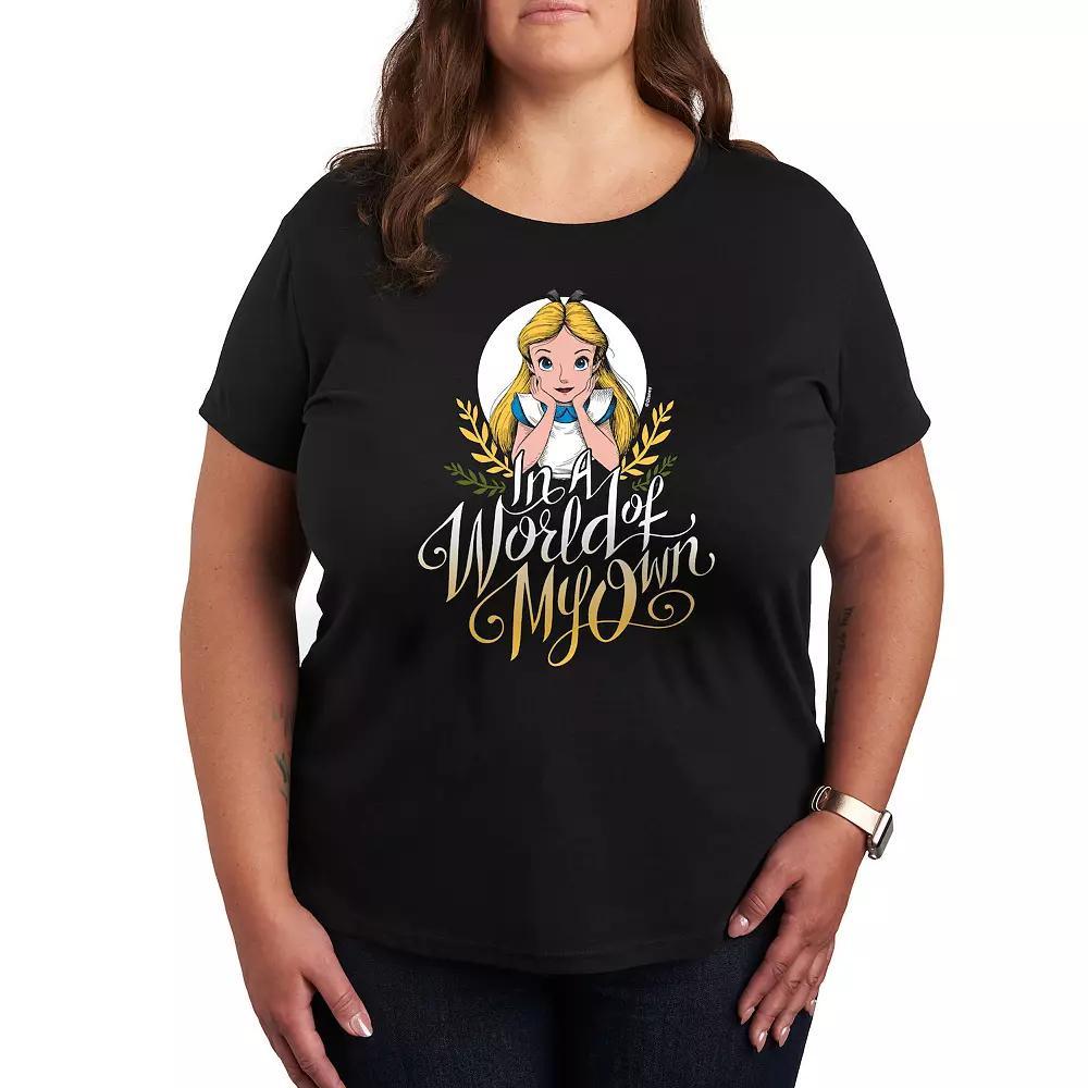 Disneys Alice in Wonderland Plus In A World Of My Own Graphic Tee, Womens Product Image