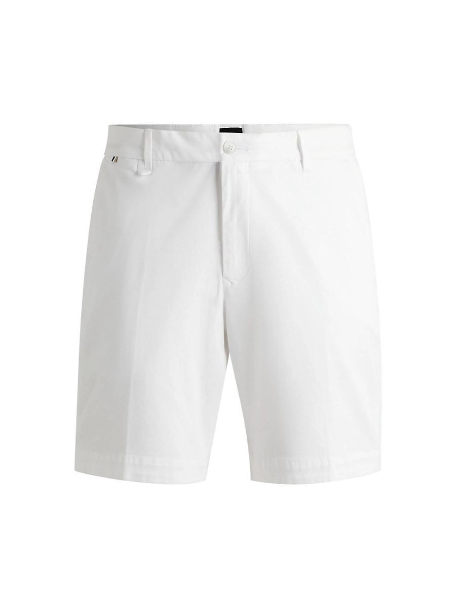 Mens Slim Fit Shorts in Stretch Cotton Twill Product Image