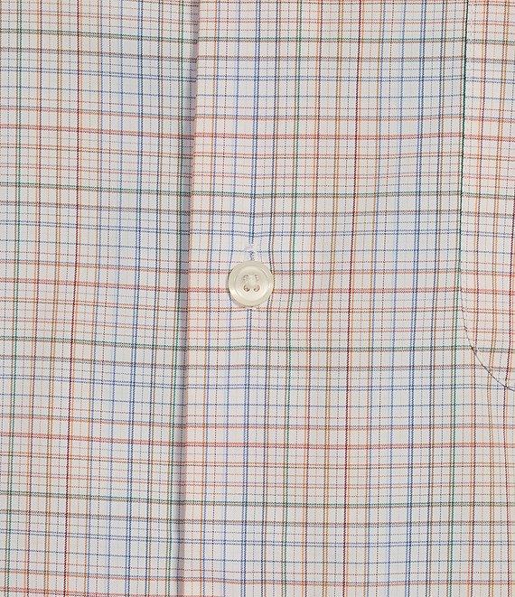 Roundtree & Yorke The Traveler Performance Short Sleeve Multi Plaid Print Sport Shirt Product Image