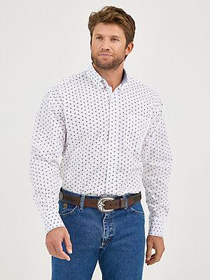 Wrangler® George Strait™ Long Sleeve Button Down One Pocket Shirt | Men's SHIRTS | Wrangler® Product Image