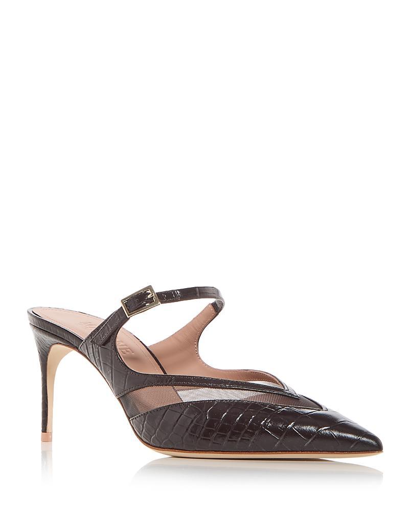 Womens Cristi 70MM Croc-Embossed Leather Mules Product Image