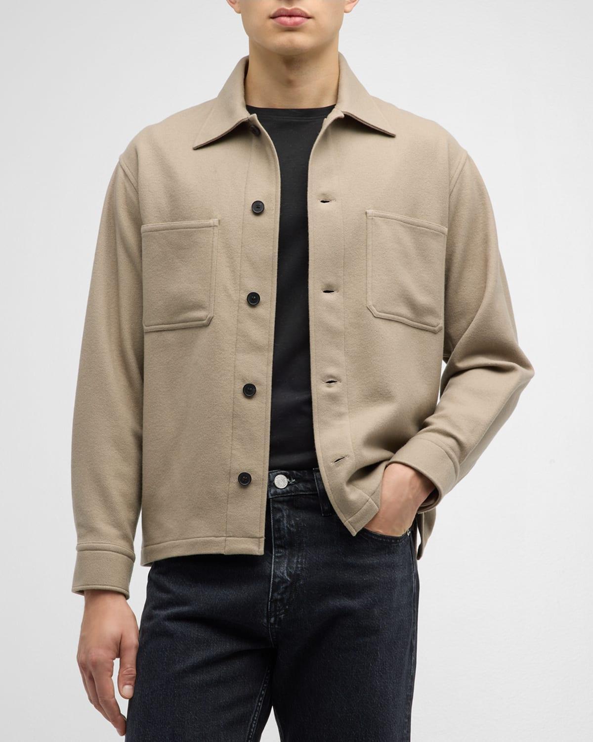Mens Collared Shirt Jacket Product Image