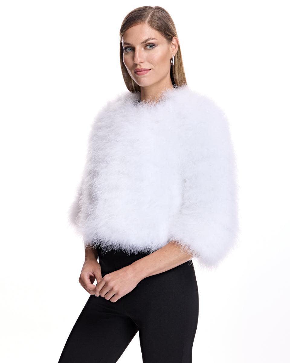 Cropped Feather Bolero Product Image