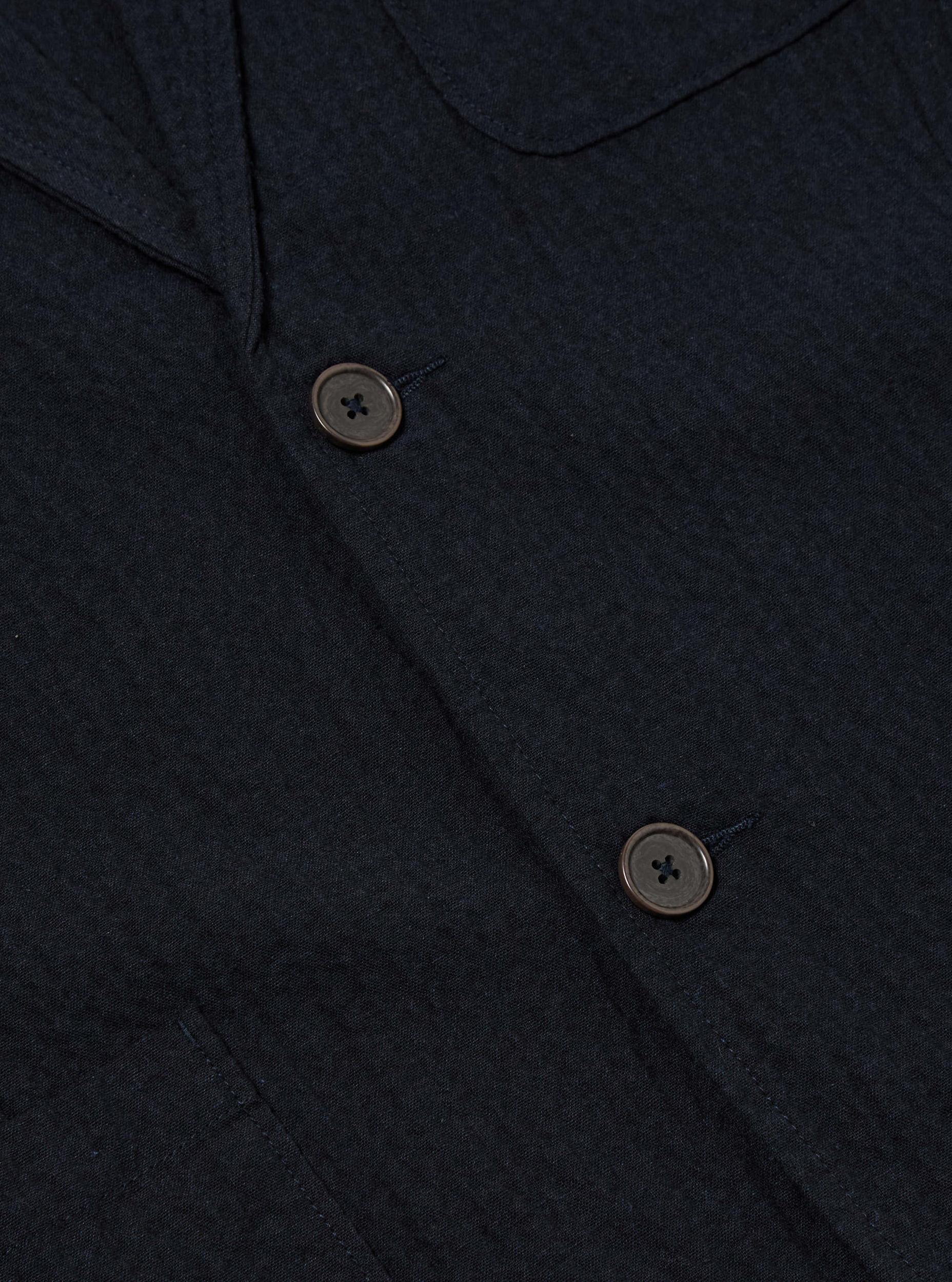 Dark Navy Ospina Cotton Two Button Jacket Product Image
