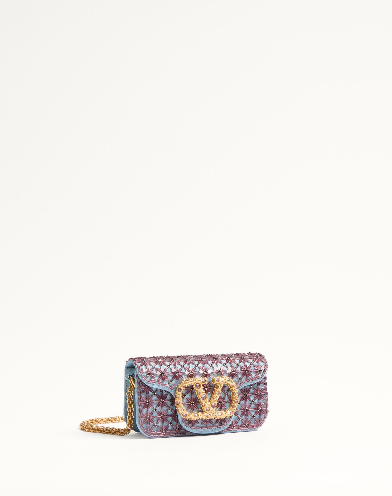 Valentino Garavani Locò Small Shoulder Bag Embroidered With Jewel Logo Product Image