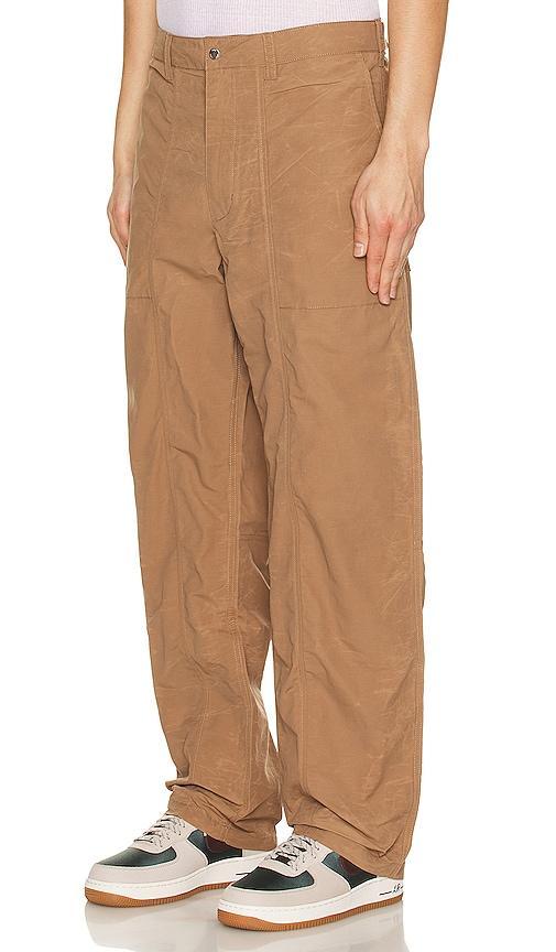 Norse Projects Sigur Relaxed Waxed Nylon Fatigue Trouser in Brown Product Image