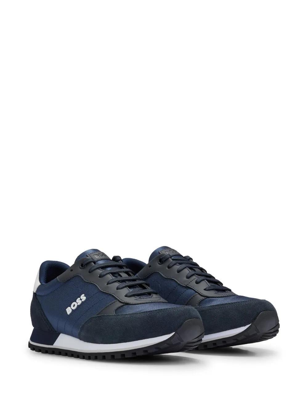 logo-appliqué panelled sneakers Product Image