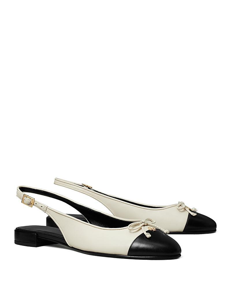 Tory Burch Womens Cap Toe Slingback Ballet Flats Product Image