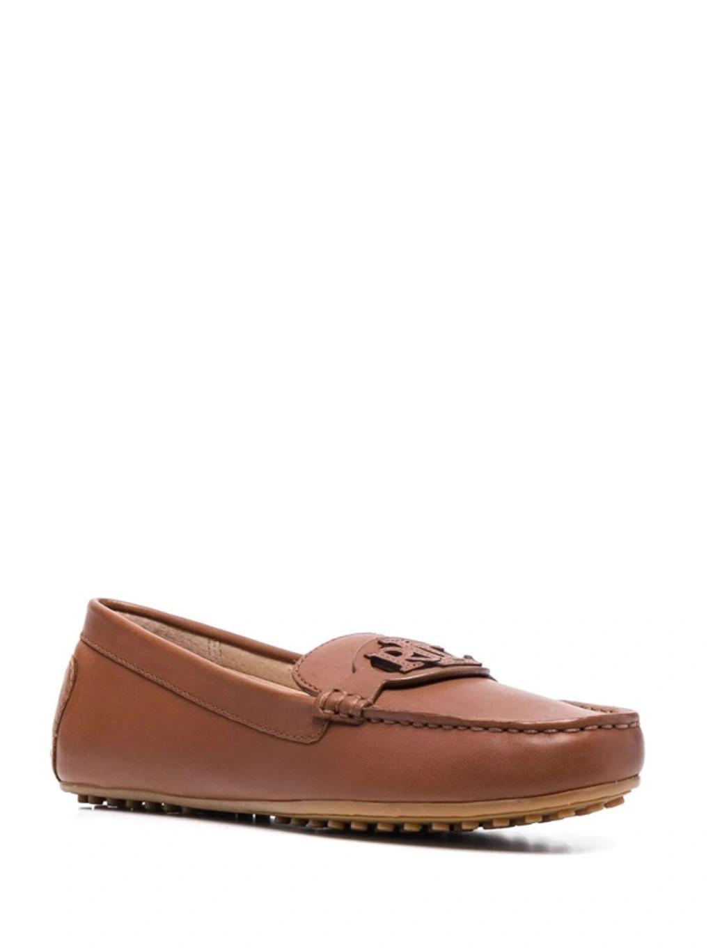 LAUREN RALPH LAUREN Brynn Logo Patch Loafers In Brown Product Image